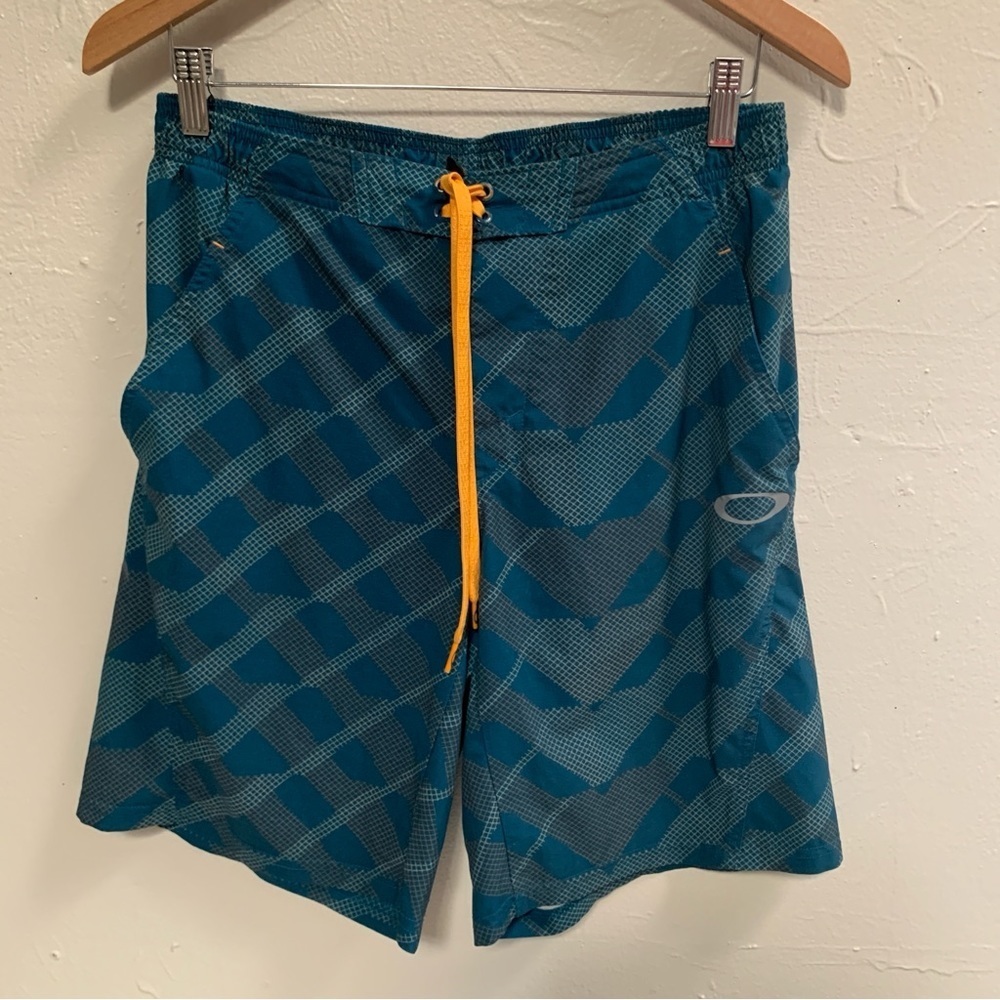 Oakley board shorts men's small drawstring swim beach blue - Picture 8 of 10